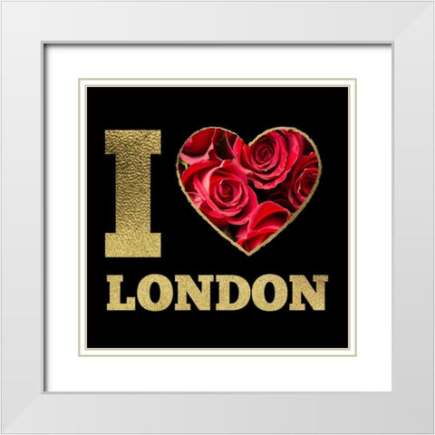 London Glam 2 White Modern Wood Framed Art Print with Double Matting by Hogan, Melody