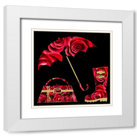 London Glam 4 White Modern Wood Framed Art Print with Double Matting by Hogan, Melody