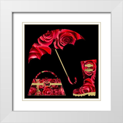 London Glam 4 White Modern Wood Framed Art Print with Double Matting by Hogan, Melody