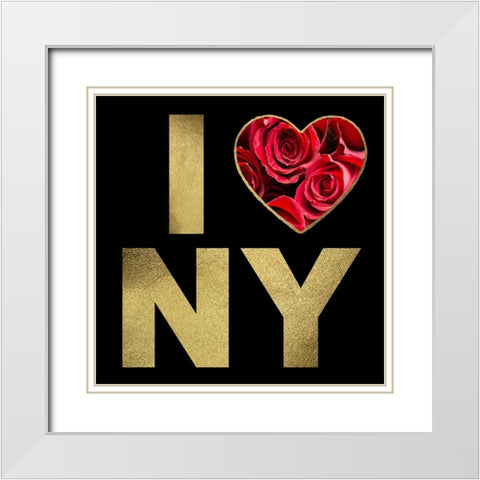 NYC Glam 2 White Modern Wood Framed Art Print with Double Matting by Hogan, Melody