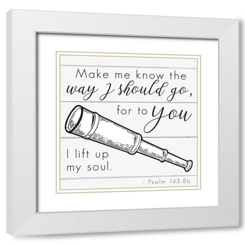 Seafaring Scriptures 3 White Modern Wood Framed Art Print with Double Matting by Hogan, Melody