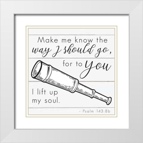 Seafaring Scriptures 3 White Modern Wood Framed Art Print with Double Matting by Hogan, Melody