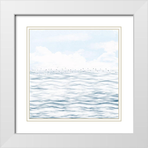 Silvery Morning 1 White Modern Wood Framed Art Print with Double Matting by Hogan, Melody