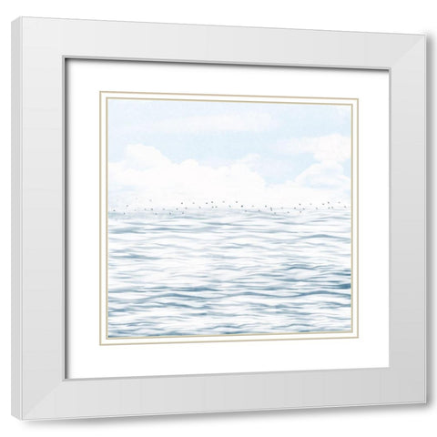 Silvery Morning 2 White Modern Wood Framed Art Print with Double Matting by Hogan, Melody