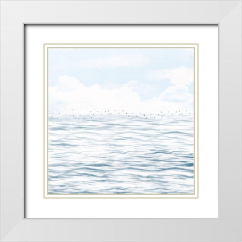 Silvery Morning 2 White Modern Wood Framed Art Print with Double Matting by Hogan, Melody