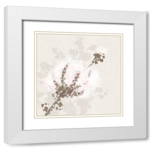 Cotton Boll 1 White Modern Wood Framed Art Print with Double Matting by Hogan, Melody