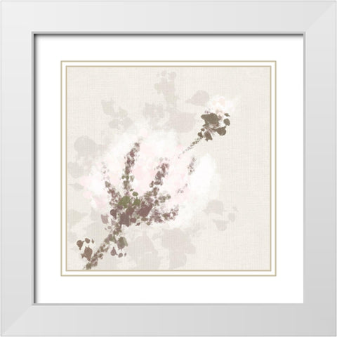 Cotton Boll 1 White Modern Wood Framed Art Print with Double Matting by Hogan, Melody