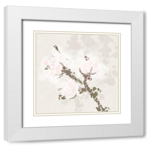 Cotton Boll 2 White Modern Wood Framed Art Print with Double Matting by Hogan, Melody