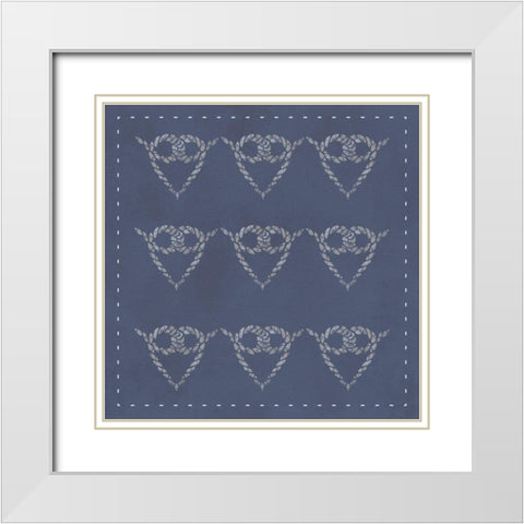 Lots of Knots White Modern Wood Framed Art Print with Double Matting by Hogan, Melody