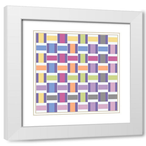 Mood Boost Weave 2 White Modern Wood Framed Art Print with Double Matting by Hogan, Melody
