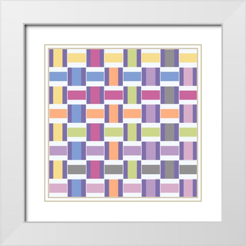 Mood Boost Weave 2 White Modern Wood Framed Art Print with Double Matting by Hogan, Melody