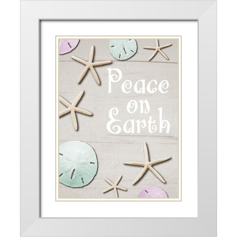 Peace On Earth White Modern Wood Framed Art Print with Double Matting by Hogan, Melody