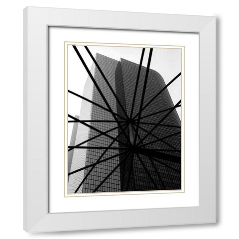 Tower Web 24 White Modern Wood Framed Art Print with Double Matting by Joseph, Michael