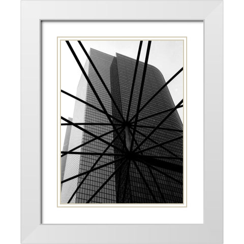 Tower Web 24 White Modern Wood Framed Art Print with Double Matting by Joseph, Michael