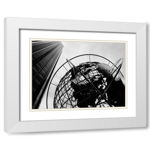 Concrete Planet 37 White Modern Wood Framed Art Print with Double Matting by Joseph, Michael
