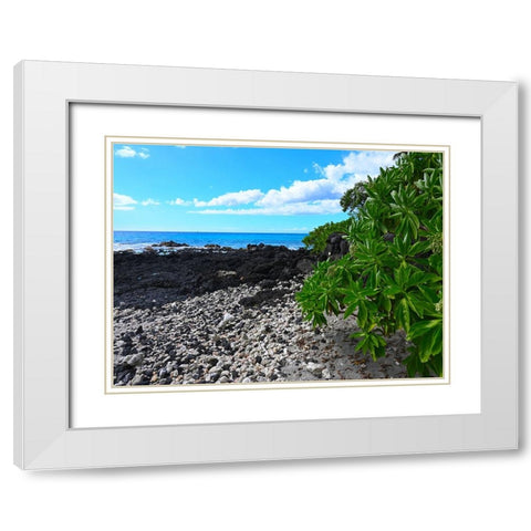 Shoreline  Path White Modern Wood Framed Art Print with Double Matting by Nebula, Melissa