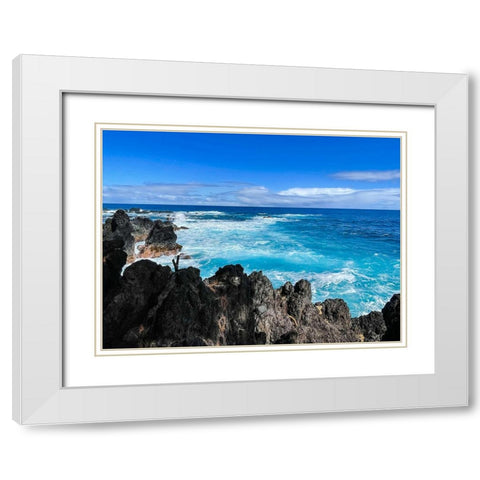 Puna Churn White Modern Wood Framed Art Print with Double Matting by Nebula, Melissa