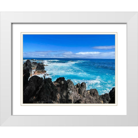Puna Churn White Modern Wood Framed Art Print with Double Matting by Nebula, Melissa