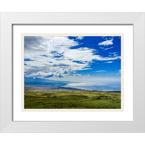 Kohala Coastline White Modern Wood Framed Art Print with Double Matting by Nebula, Melissa