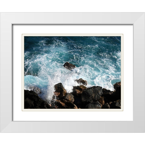 Mystic Ocean 2 White Modern Wood Framed Art Print with Double Matting by Nebula, Melissa