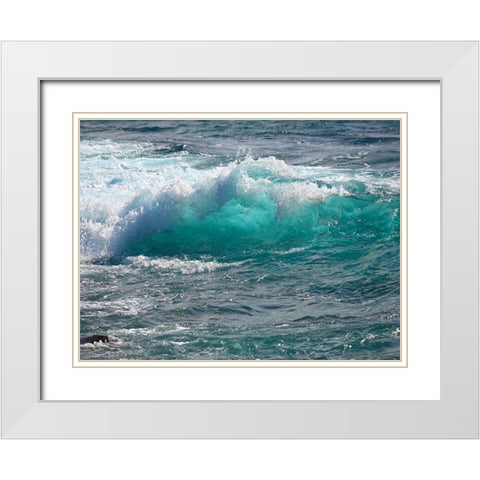 Shoreline 1 White Modern Wood Framed Art Print with Double Matting by Nebula, Melissa