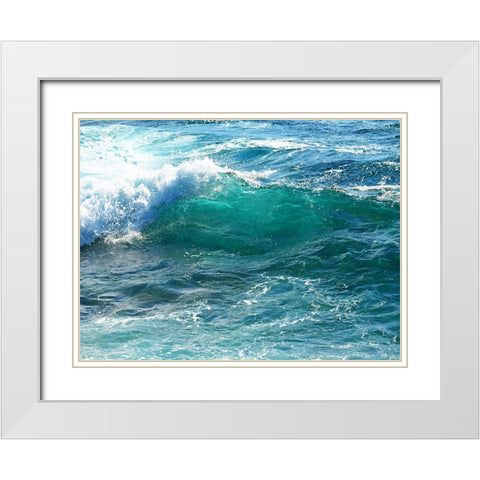 Shoreline 3 White Modern Wood Framed Art Print with Double Matting by Nebula, Melissa