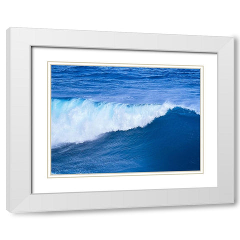 Tidal Ease White Modern Wood Framed Art Print with Double Matting by Nebula, Melissa