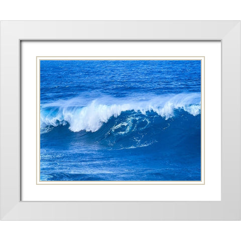Pacific Cool White Modern Wood Framed Art Print with Double Matting by Nebula, Melissa