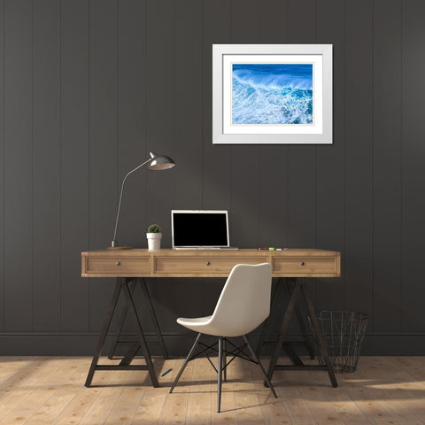 Great Wall of Water White Modern Wood Framed Art Print with Double Matting by Nebula, Melissa
