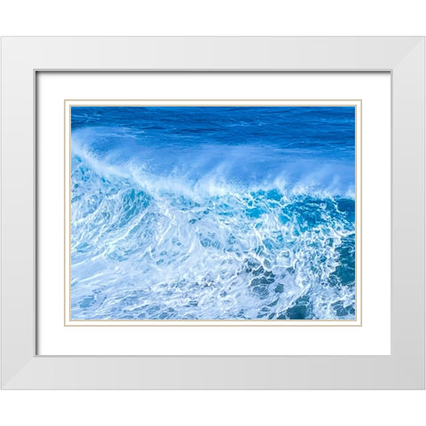Great Wall of Water White Modern Wood Framed Art Print with Double Matting by Nebula, Melissa