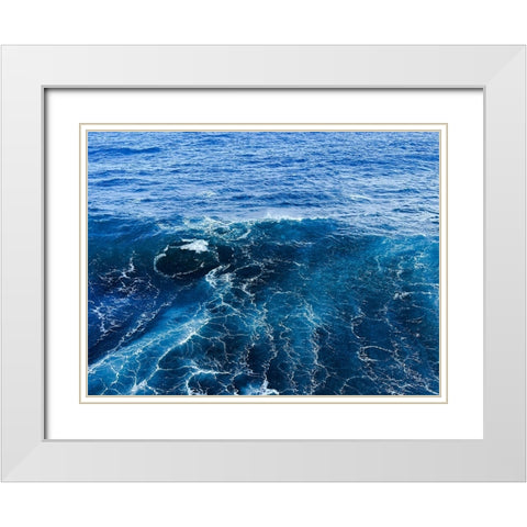 Ocean Churn White Modern Wood Framed Art Print with Double Matting by Nebula, Melissa