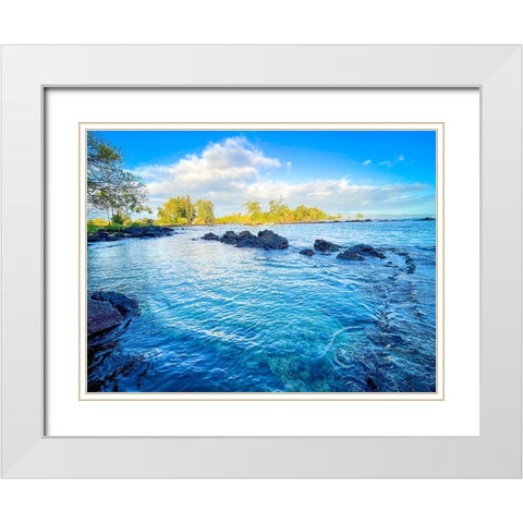 Pacific Morning Revival White Modern Wood Framed Art Print with Double Matting by Nebula, Melissa