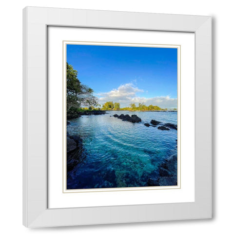 Pacific Ohm White Modern Wood Framed Art Print with Double Matting by Nebula, Melissa