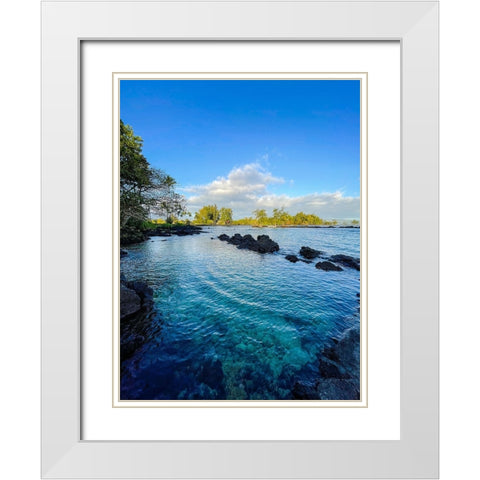 Pacific Ohm White Modern Wood Framed Art Print with Double Matting by Nebula, Melissa