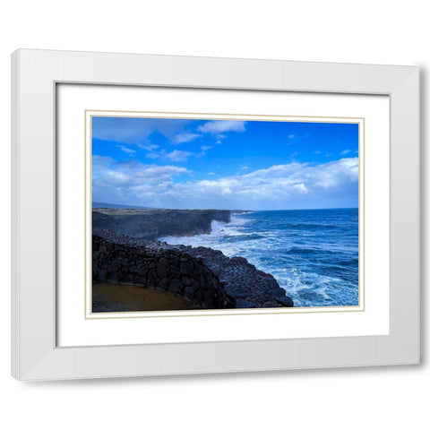 Pacific Crest White Modern Wood Framed Art Print with Double Matting by Nebula, Melissa