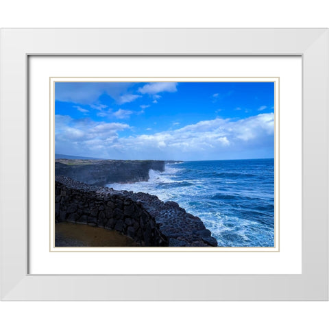 Pacific Crest White Modern Wood Framed Art Print with Double Matting by Nebula, Melissa