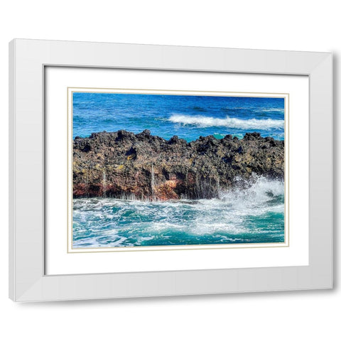 Onomea Cleanse White Modern Wood Framed Art Print with Double Matting by Nebula, Melissa