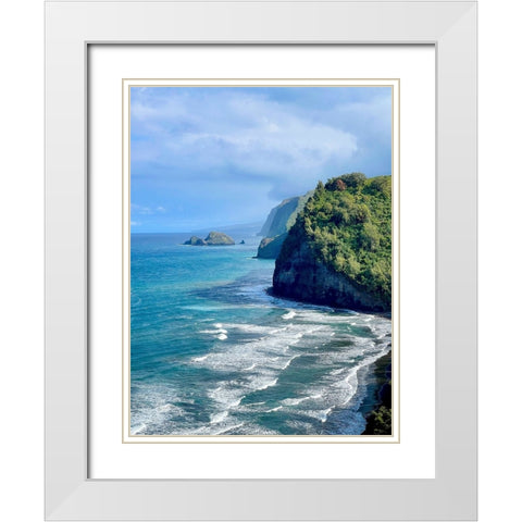 Pololu White Modern Wood Framed Art Print with Double Matting by Nebula, Melissa