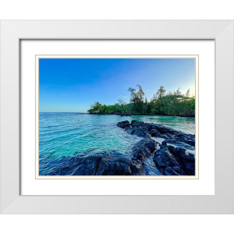 Rise And Cool White Modern Wood Framed Art Print with Double Matting by Nebula, Melissa
