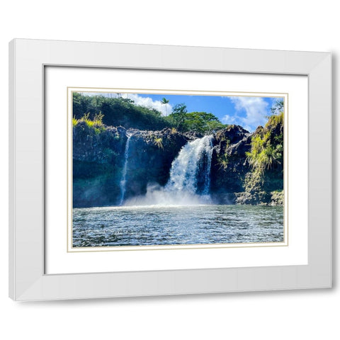 Wailuku Cleanse White Modern Wood Framed Art Print with Double Matting by Nebula, Melissa