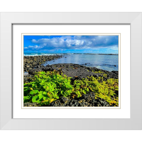 Hilo Morning Rise White Modern Wood Framed Art Print with Double Matting by Nebula, Melissa