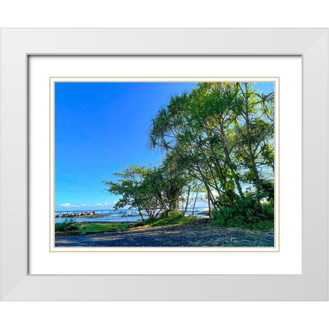 Hilo Shade White Modern Wood Framed Art Print with Double Matting by Nebula, Melissa