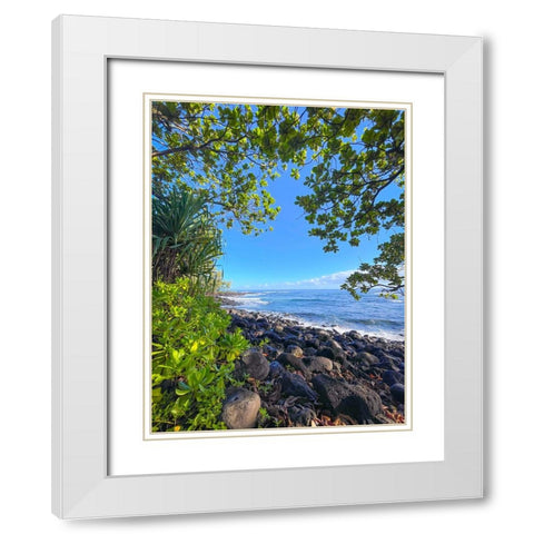 Hilo Cove White Modern Wood Framed Art Print with Double Matting by Nebula, Melissa