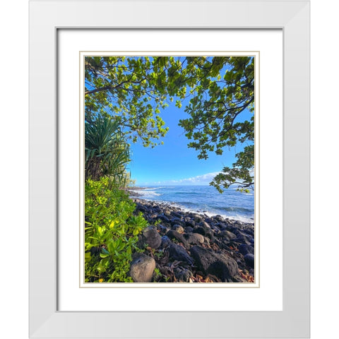 Hilo Cove White Modern Wood Framed Art Print with Double Matting by Nebula, Melissa