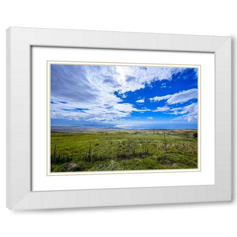 Country Road On Kohala Coastline White Modern Wood Framed Art Print with Double Matting by Nebula, Melissa
