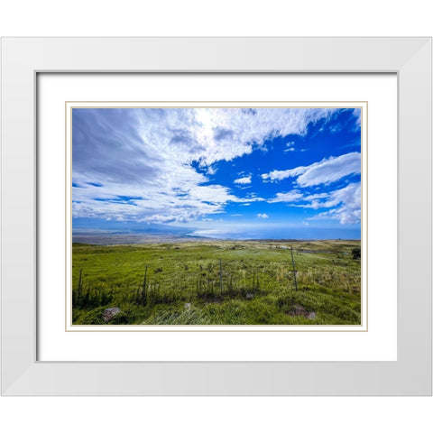 Country Road On Kohala Coastline White Modern Wood Framed Art Print with Double Matting by Nebula, Melissa
