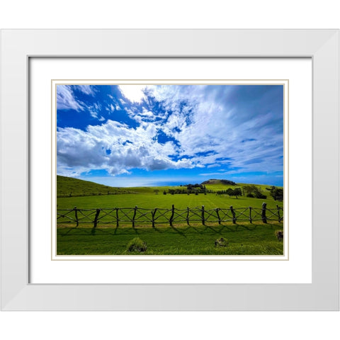 Kohala Countryside White Modern Wood Framed Art Print with Double Matting by Nebula, Melissa