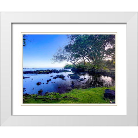 Still Of The Morning White Modern Wood Framed Art Print with Double Matting by Nebula, Melissa