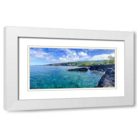 Kealakekua Breathway White Modern Wood Framed Art Print with Double Matting by Nebula, Melissa