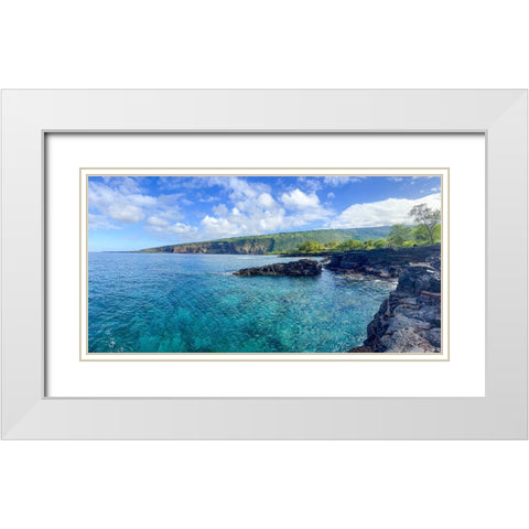 Kealakekua Breathway White Modern Wood Framed Art Print with Double Matting by Nebula, Melissa
